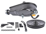 Saginaw Power Steering Pump Bracket Kit & 2 Groove Keyway Pulley Fit for Small Block Chevy 265 283 21425676