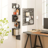 5-layer Oak wall mounted corner stand/bookshelf 84734243