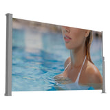 71"x138" Retractable Side Awning, Semi-transparent with UV printing,UPF50, Ideal for blocking W2205P305890