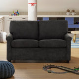 Convertible Twin Sleeper Sofa with USB Ports, Modern Upholstered Sofa Bed, Living Room 2-Seater B011P198404