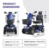 S500-BLUE Heavy Duty Mobility Scooter W429P151651