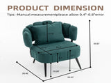 Decorative armchair with a spring seat cushion and slipcover, Chenille living room tub chair, W5188P462020