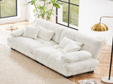Cloud Couch 2 Seater Sofa for Living Room, Chenille 2 - Seat sofa with 2 Lumbar pillows and 2 throw 10838256