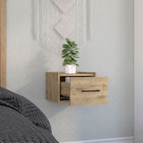 Boa Floating Nightstand , End Table, Side Table Wall-Mounted Single Drawer Design with Handle B070137813