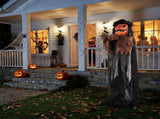 6ft Skull-Headed Pumpkin Man with Orange Eyes, Bullet-Shaped Head, Ghostly Scream, Voice-Activated, 72712111