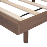 Modern Design Full Floating Platform Bed Frame for Walnut Color W697123293