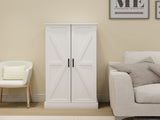 50" LED Kitchen Pantry Cabinet,Freestanding Buffet Cupboards Sideboard with 2 Doors with Racks and 2 W1120127335