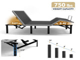 Adjustable Bed Frame with Massage Head & Foot Incline Queen Size Wireless Remote, two types of USB W1038P268076
