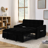 Loveseats Sofa Bed with Pull-out Bed,Adjsutable Back and Two Arm Pocket,TypeC and USB Charging with W1413124443