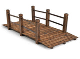 5 Feet Wooden Garden Bridge - 100% Fir Wood Construction, Easy Assembly with Hardware, Ideal for 72756106