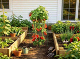 Tomato Cages 10 Pack 11.8 x 11.8 x 46.1 Inch Square Plant Support Cages Green PVC Coated Steel Heavy 73235854
