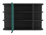 Medicine Cabinet 19" H, Six External Shelves, Three Interior Shelves, Black B097133145