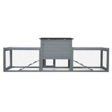 Large 2-Story Outdoor Rabbit Hutch, Bunny House with Dual Runs, Resting Room, PC Sun Roof, Pull-Out W2181P356097