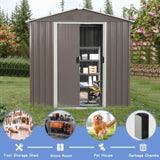 ZNTS 8ft x 4ft Outdoor Metal Storage Shed 32344612