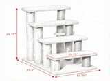 4 Levels Cat Steps with Scratching Posts for High Bed, Sofa, Non-slip Sturdy Pet Climbing Ladder for 25385811
