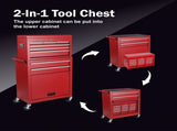 Tool Chest, 8-Drawer Rolling Tool Storage Cabinet with 2 in 1 Detachable Top Tool Box, Liner, 39304479