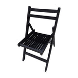 Furniture Slatted Wood Folding Special Event Chair - black, Set of 4, FOLDING CHAIR, FOLDABLE STYLE W49553509