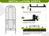 2 Pack 16" x 61" Rustproof Iron Garden Trellis 19656010