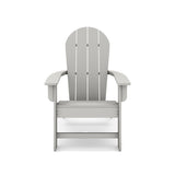 Dark Gray Adirondack Chair Premium HDPE Poly Lumber for Pool, Patio, and Garden Elegance B195P198779