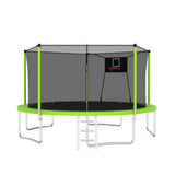 14FT Trampoline for Kids and Adults with Net, Outdoor Recreational Trampolines for Family W1163120242