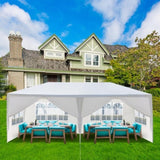 ZNTS 10'x20' Outdoor Party Tent with 6 Removable Sidewalls, Waterproof Canopy Patio Wedding Gazebo, White 40291651