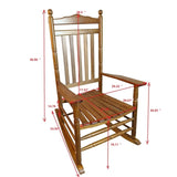 ZNTS BALCONY PORCH ADULT ROCKING CHAIR OAK W2297P143349