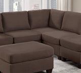 Living Room Furniture Corner Wedge Black Coffee Linen Like Fabric 1pc Cushion Wedge Sofa Wooden Legs B011104193