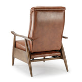 Sarasota Wood Arm Push Back Recliner - Caramel B050P281016