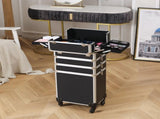 4-in-1 Draw-bar Style Interchangeable Aluminum Rolling Makeup Case Black 67069398