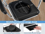 4-in-1 Commode Wheelchair Bedside/Shower/Raised Toilet Seat, 10" Wheels, Foldable, 02069961