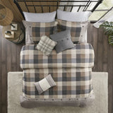Full/Queen 6 Piece Herringbone Duvet Cover Set B03597353