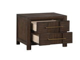 Modern Style 2-Drawer Nightstand Made with Wood in Walnut B009139178