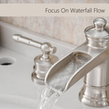 Bathroom Faucets for Sink 3 Hole Brushed Nickel 8 inch Widespread Bathroom Sink Faucet with Pop Up W1932P179930