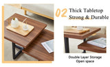Perfectly Integrating Modern and Scandinavian Styles-Dark Walnut Double-Deck Coffee Table, W3226P279012