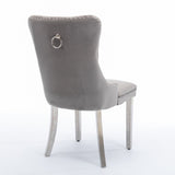 ZNTS Furniture,Modern, High-end Tufted Solid Wood Contemporary Velvet Upholstered Dining Chair with 61924462