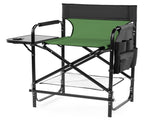 26" Tall Directors Chair with Footrest, 4Portable Bar Height Folding Camping Chair with Built-in Cup 14714257