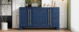 TREXM Wood Traditional Style Sideboard with Adjustable Shelves and Gold Handles for Kitchen, Dining N715P232696M
