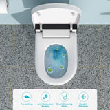 ZNTS Smart Toilet with Bidet Built in, Auto Open & Close, Elongated Heated seat, Foot Sensor Flush, LED W1243P203328