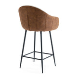 26.5'' Modern - Style counter height bar stools, with comfortable upholstery,durable metal legs N780P225243B