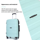 ZNTS Hardshell Suitcase Spinner Wheels PP Luggages Lightweight Durable Suitcase with TSA Lock,3-Piece W284112500