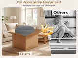 Round Rotating Storage Footstool with Solid Wood Frame, No Assembly Required Makeup Chair with 5.5 77685920