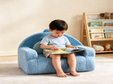 Kids Armchair Toddler Reading Sofa, Full Compression, Teddy Velvet Cute Rainbow Pattern Kids Sofa 51224926