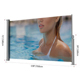 71"x138" Retractable Side Awning, Semi-transparent with UV printing,UPF50, Ideal for blocking W2205P305890