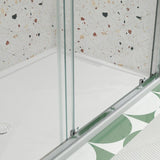 50"-54"W x 72"H sliding shower door, sliding door, with 1/4" tempered glass and Polished Chrome W2122P228624