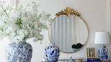 36" x 41" Large Round Wall Mirror with Gold Metal Frame, Circle Accent Mirror for Living Room W2078135194