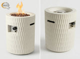 26" Propane Fire Pit, Outdoor Gas Patio Fire Pit 40,000 BTU, Cylindrical Concrete Fire Pit with W5727P465776