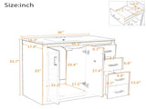 36'' Bathroom Vanity with Ceramic Sink Combo, Solid Wood Frame Bathroom Storage Cabinet, N710P243327M