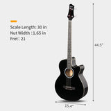 ZNTS GMB101 4 string Electric Acoustic Bass Guitar w/ 4-Band Equalizer 17236582