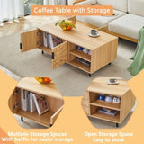 Nordic Style MDF Natural Wood-Colored Coffee Table - Adds Natural Warmth to Modern Homes,Product W3226P278930