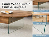 Coffee table with double drawers. The board surface is MDF sticker, and both sides are transparent W1151P191785
